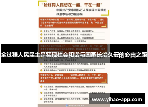 全过程人民民主是实现社会和谐与国家长治久安的必由之路