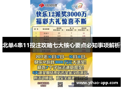 北单4串11投注攻略七大核心要点必知事项解析